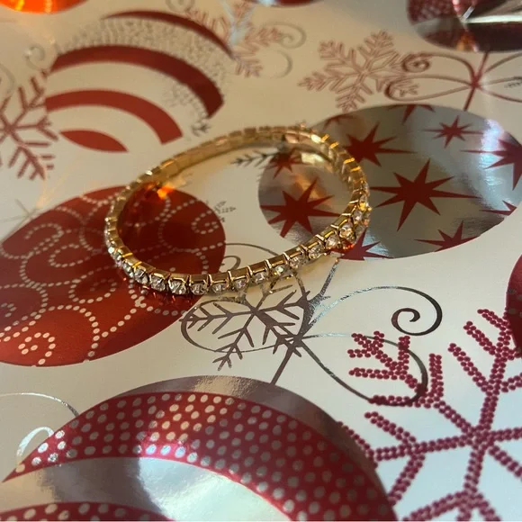 Gold Jeweled Stretch Bracelet - Picture 1 of 2
